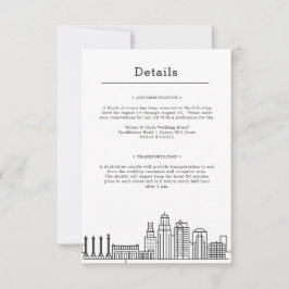 Invitación Boda de Kansas City | Detalles de invitado de dos