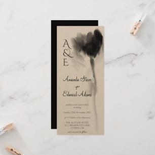 Invitación Boda de Kraft Rústico Rústico de Tulipán Negro Ver