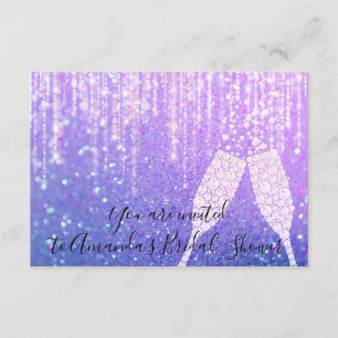 Invitación Boda de la 16ª Bridal con burbujas de vidrio de di