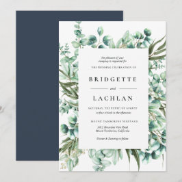 Invitación Boda de la acuarela de Eucalyptus