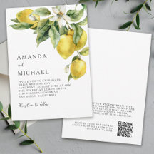Boda de la acuarela del Boho ruso Lemons Citrus