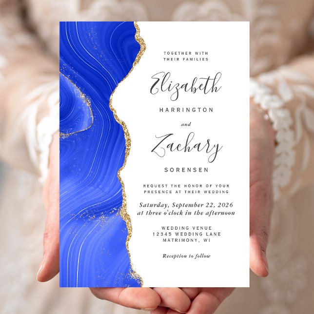 Invitación Boda de la Agate Royal Gold (Subido por el creador)
