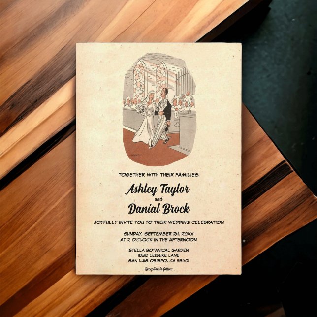 Invitación Boda de la antigua ceremonia de la pareja de rusos (Subido por el creador)