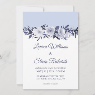 Invitación boda de la Antoinette Flores Blancas Blancas Bland