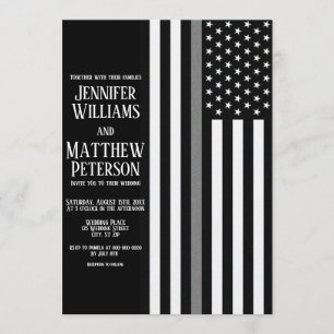 Invitación Boda de la bandera del responsable correccional de