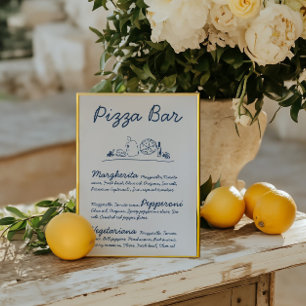 Invitación Boda de la barra de pizza dibujada a mano Retro Ró