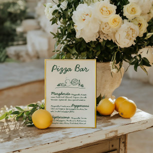 Invitación Boda de la barra de pizza dibujada a mano Retro Ró