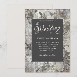 Invitación Boda de la botánica vintage de