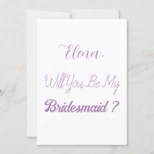 Invitación Boda de la Bridesmaid