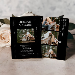 Invitación Boda de la cabina fotográfica moderna de moda