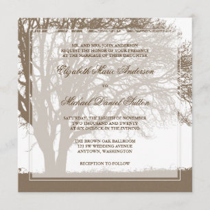 Invitación Boda de la caída del roble de Brown