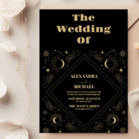 Boda de la carta del tarot del sol y la luna