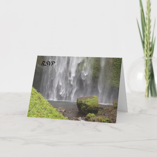 Invitación Boda de la cascada del atontamiento Oregon (Anverso)