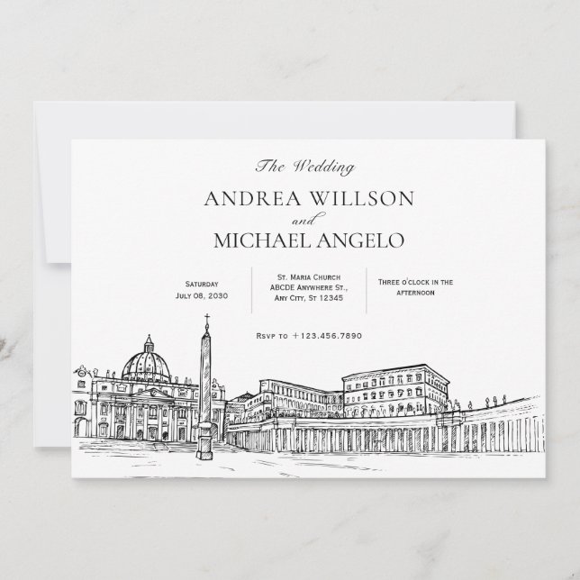 Invitación Boda de la catedral de San Pedro (Anverso)