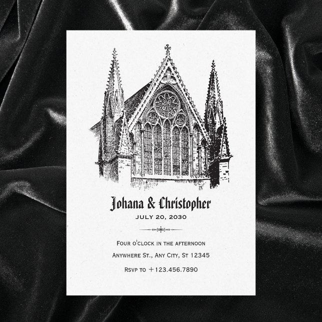 Invitación Boda de la catedral gótica (Subido por el creador)