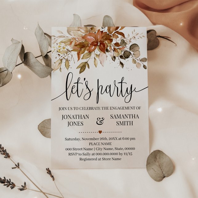 Invitación Boda de la celebración del otoño del otoño del com (Subido por el creador)