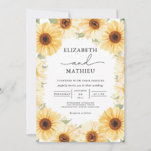 Invitación Boda de la ceremonia del arco de Petal dorado