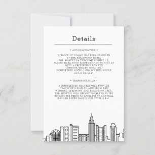 Invitación Boda de la ciudad de Columbus   Detalles del invit