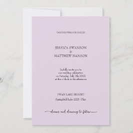 Invitación Boda de la ciudad urbana moderna de Lilac