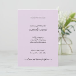 Invitación Boda de la ciudad urbana moderna de Lilac