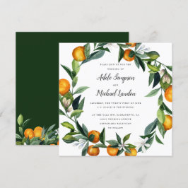 Invitación Boda de la coloración de agua de la guirnalda de l