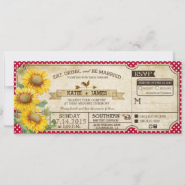 Invitación Boda de la comida campestre del país del control