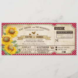 Invitación Boda de la comida campestre del país del control
