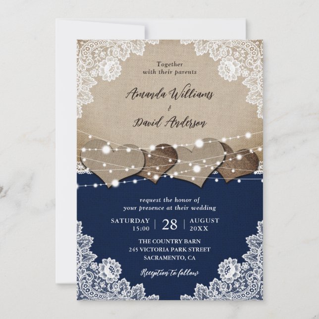 Invitación Boda de la coraza azul de la Marina Rusa (Anverso)