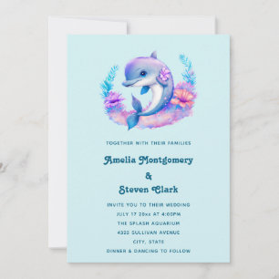 Invitación Boda de la creatura del mar de delfín