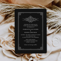 Boda de la cubierta del libro negro vintage