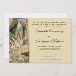 Invitación Boda de la época, colores de los tonos de la tierr