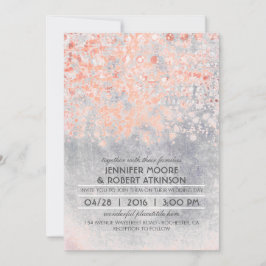 Invitación Boda de la época de Confetti Rosa