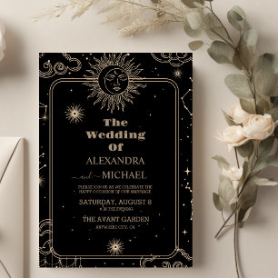 Invitación Boda de la Estrella de la Luna de Tiroteo Celestia