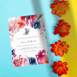 Invitación Boda de la explosión de la floración brillante