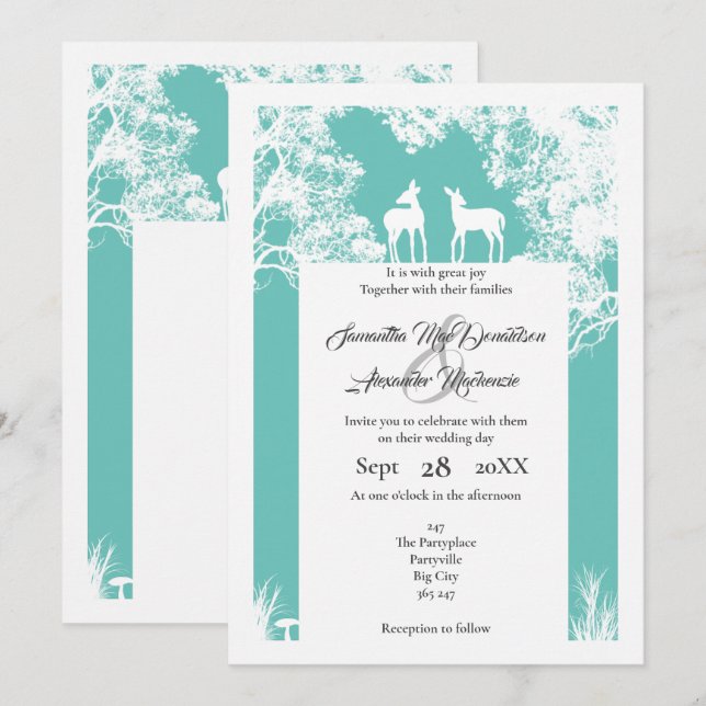 Invitación Boda de la Fábrica de la Moneda de Papel de Woodla (Anverso / Reverso)