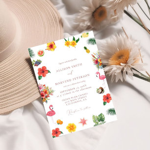 Invitación Boda de la Flaminosa Fun Tropical Colorido