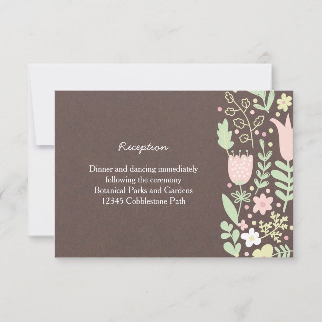 Invitación Boda de la flor Rustic Boho Pastel (Anverso)