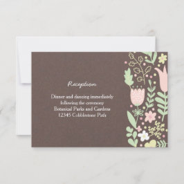 Invitación Boda de la flor Rustic Boho Pastel