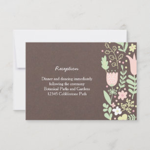 Invitación Boda de la flor Rustic Boho Pastel