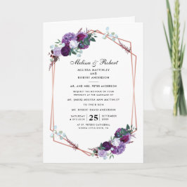 Invitación Boda de la floración púrpura