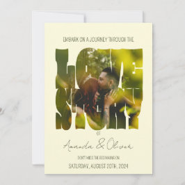 Invitación Boda de la foto de la historia de amor