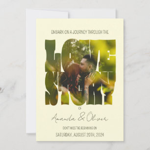 Invitación Boda de la foto de la historia de amor