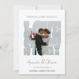 Invitación Boda de la foto de la historia de amor