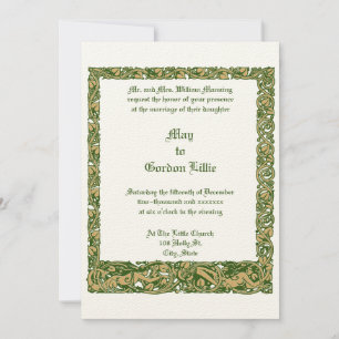 Invitación Boda de la frontera con la sirena de Art Nouveau v