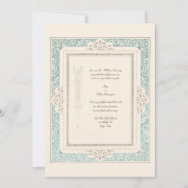 Invitación Boda de la frontera Walter Crane de la era victori