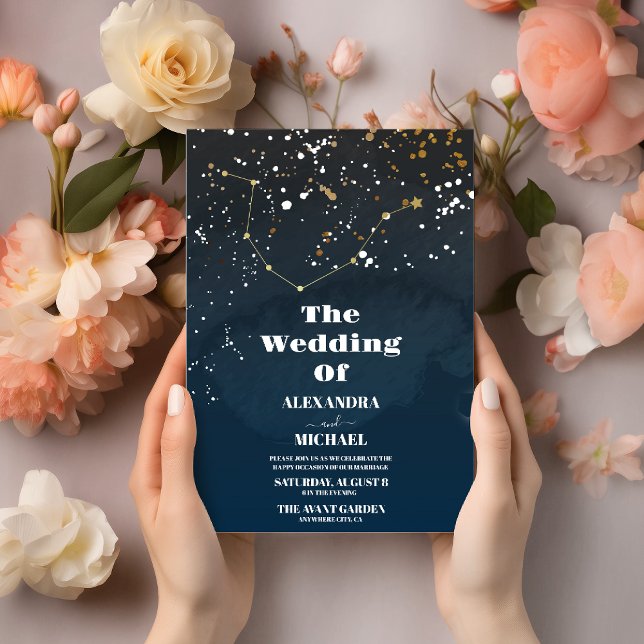 Invitación Boda de la Galaxia Celestial Nocturna Estrellada (Subido por el creador)