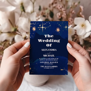 Invitación Boda de la Galaxia Celestial Nocturna Estrellada