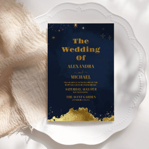 Invitación Boda de la Galaxia Celestial Nocturna Estrellada