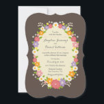Invitación Boda de la guirnalda floral de Boho<br><div class="desc">Una rústica suite de invitados a la boda enmarcada con una corona de flores de bonito,  elementos que la convierten en una elección perfecta para los bodas de primavera y verano. Las flechas y los corazones le dan un toque romántico.</div>
