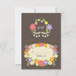 Invitación Boda de la guirnalda floral de Boho